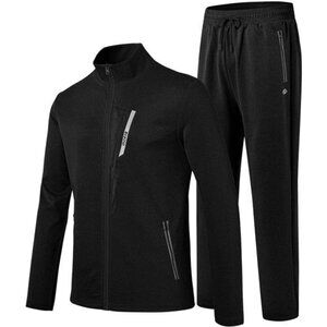 Men's Tracksuits Set Long Sleeve Causal Full Zip Running Sports Sweatsuit